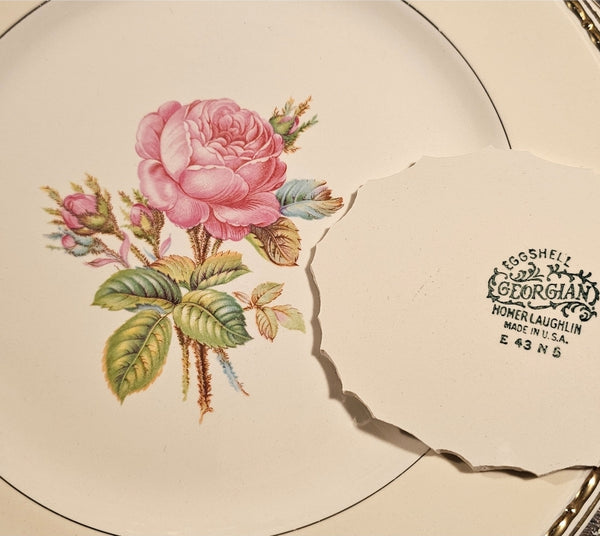 1940's Plate Mosaic Heart