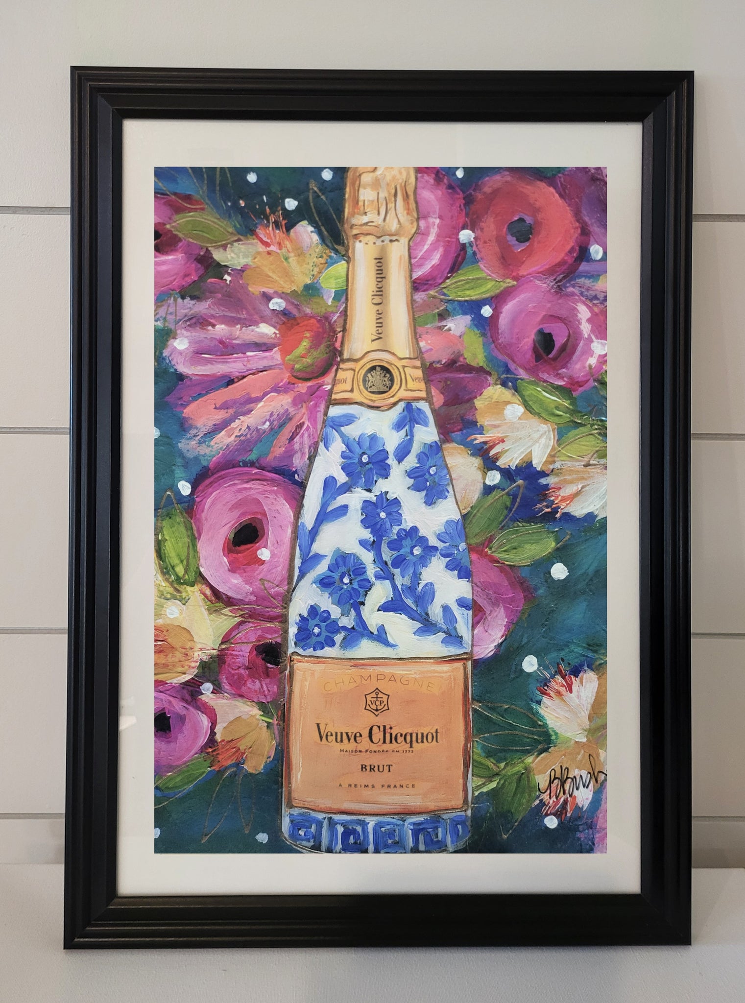 Special!! Chinoiserie Champagne Framed Poster Print