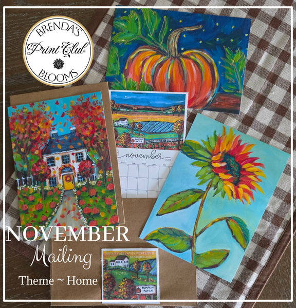 Brenda's Blooms Print Club - November (USA)BONUS - 3 prints included for November!