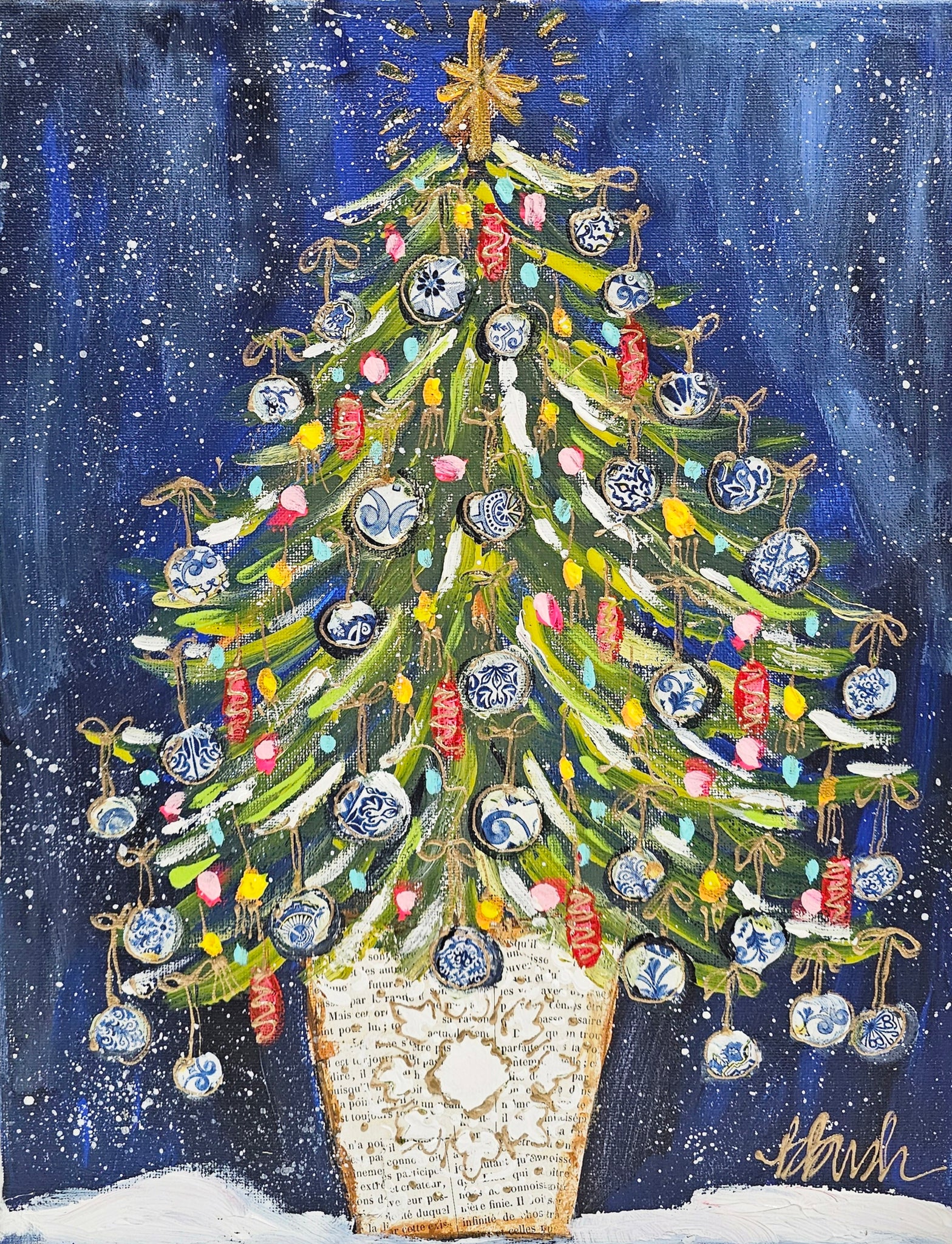 The Tree at the Christmas Market 11x14