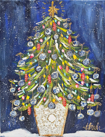 The Tree at the Christmas Market 11x14