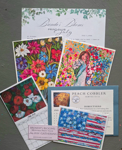 Brenda's Blooms Print Club - JULY(USA)