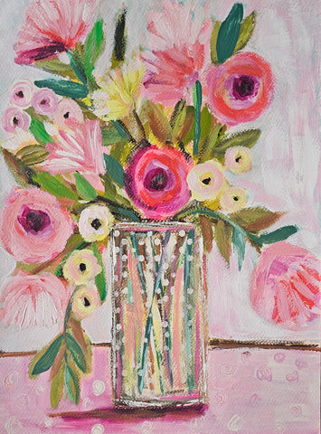 Pink and Polka Dots 11x15