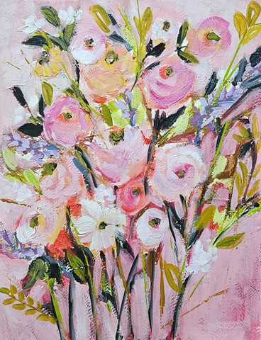 French Pink Roses 9x12