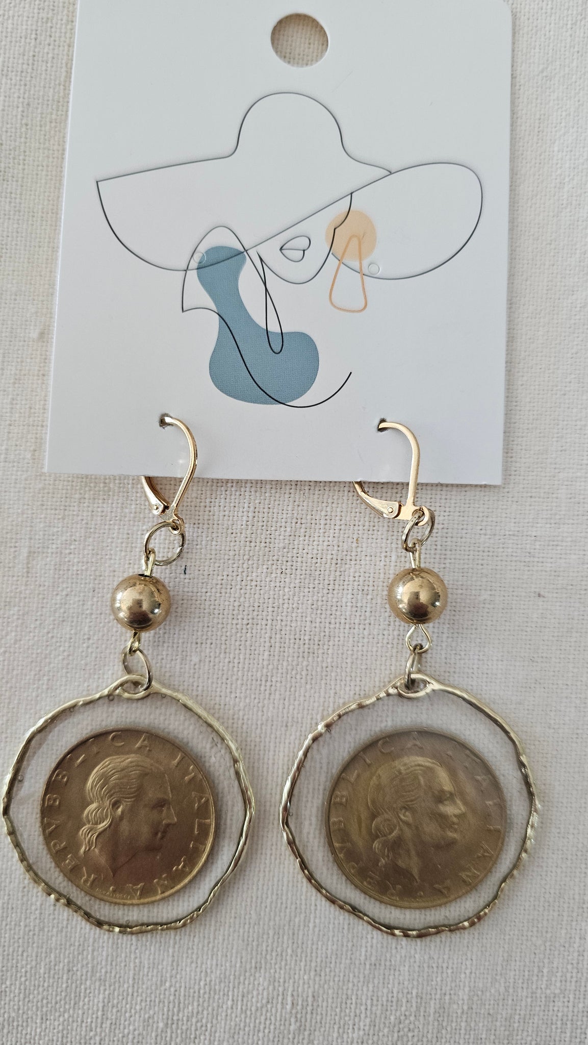 Italian Coin Earrings #2
