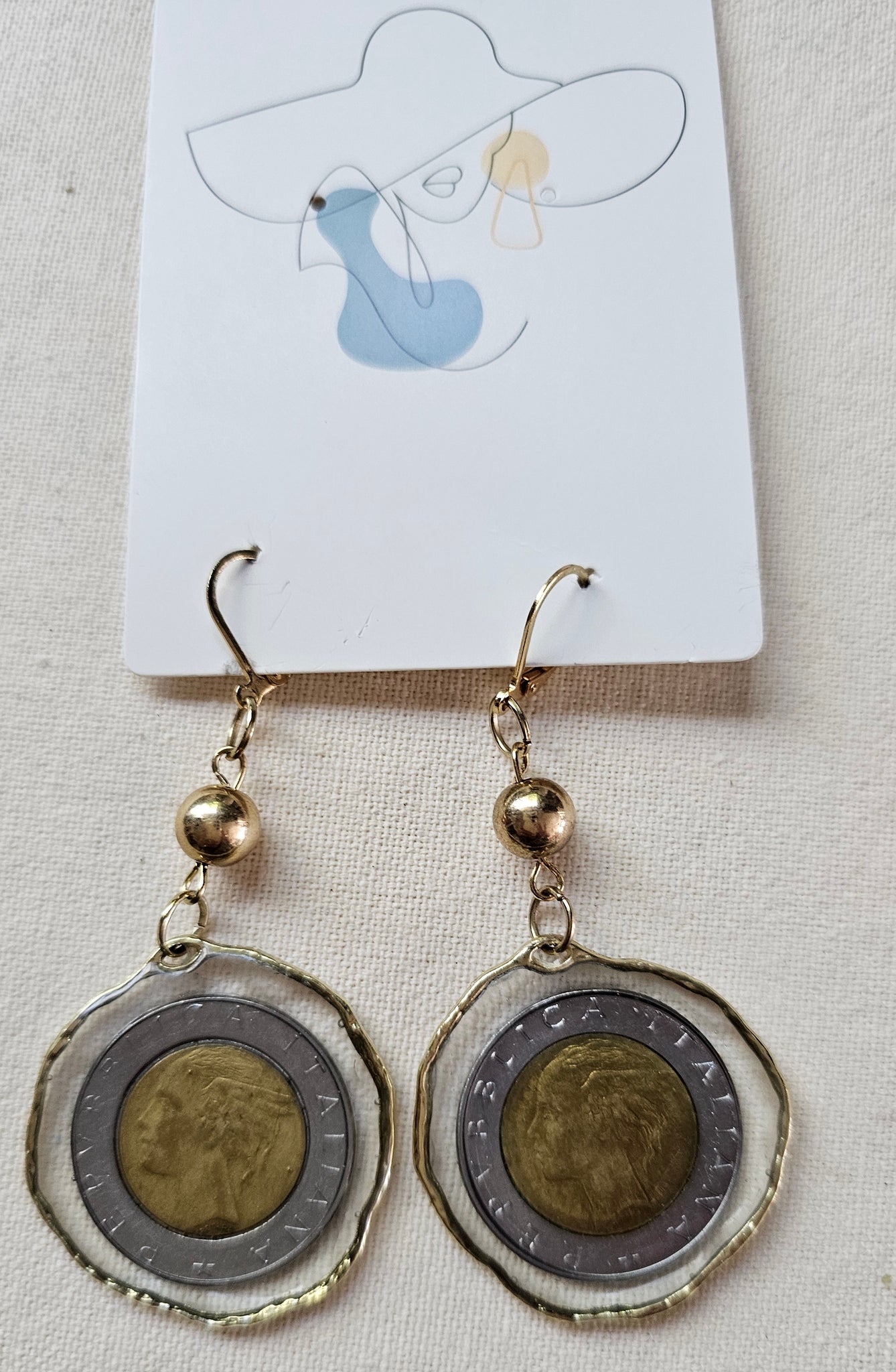 Italian Coin Earrings #3