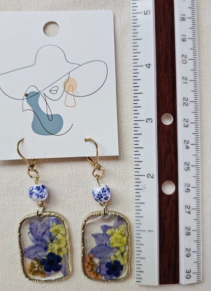 Blue Orchid Earrings