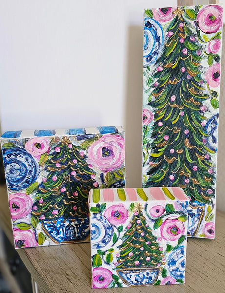 Roses and Chinoiserie 6x6