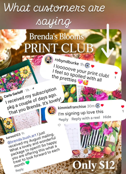 Brenda's Blooms Print Club - September (International)