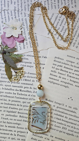 1940's Vintage plate Necklace
