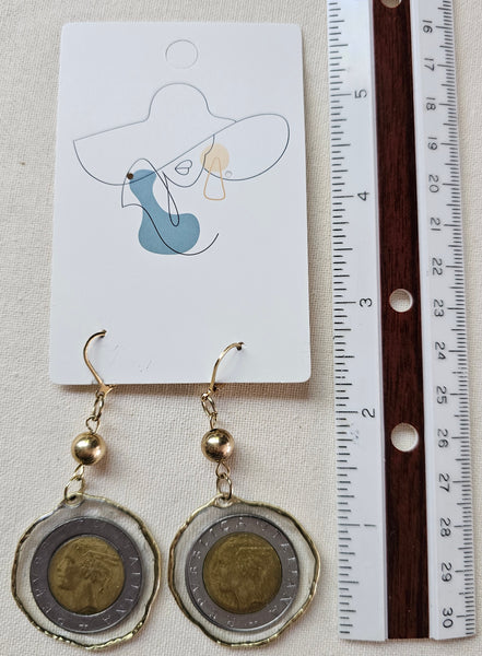 Italian Coin Earrings #3