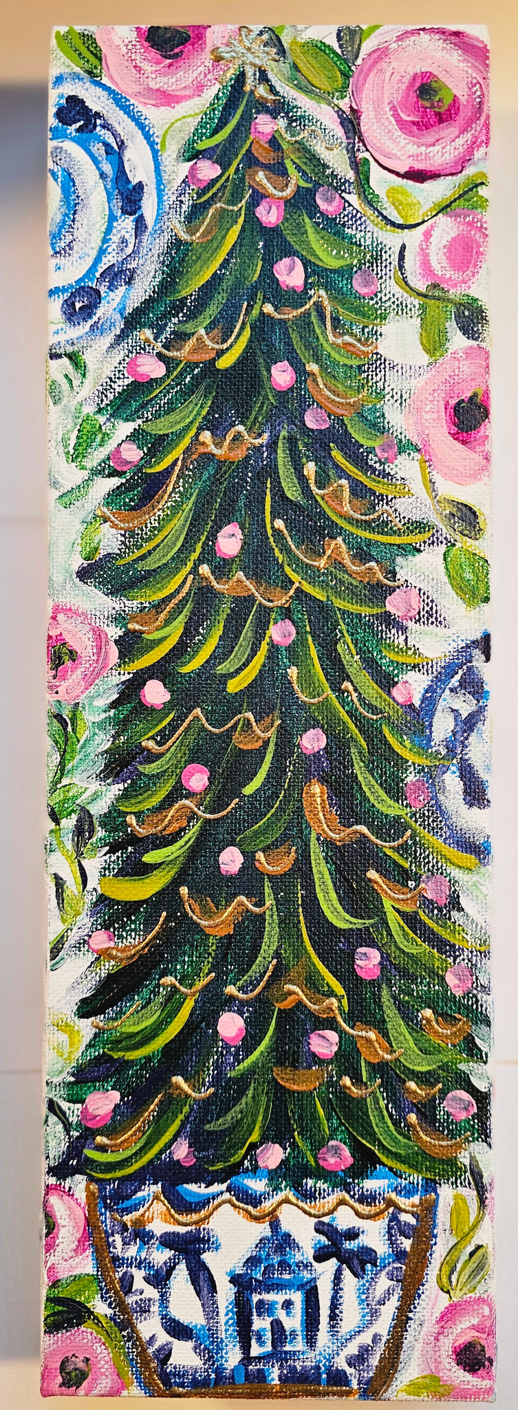 Roses and Chinoiserie 4x12